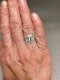 Aquamarine Diamond Ring in 18ct Gold/Platinum date circa 1950, SHAPIRO & Co since1979 - image 2