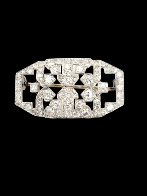 French Art Deco geometric diamond brooch SKU: 7171 DBGEMS - image 2