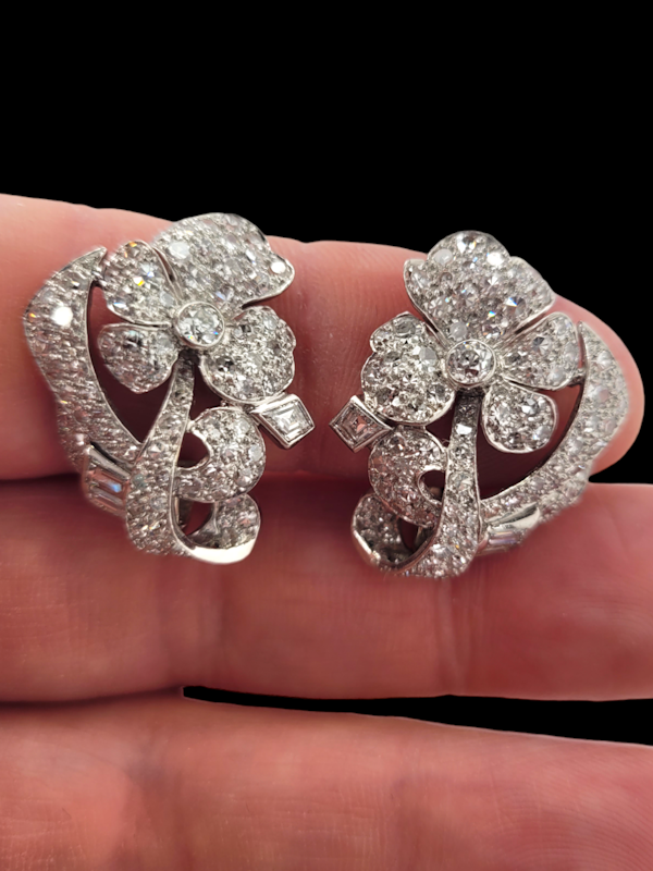 Art deco diamond diamond cuff earrings SKU: 7173 DBGEMS - image 2