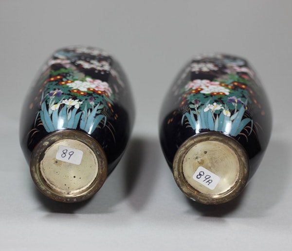 A pair of Japanese cloisonné vases, Meiji period - image 4