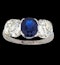 Gorgeous sapphire and diamond art deco diamond engagement ring SKU: 7195 DBGEMS - image 2