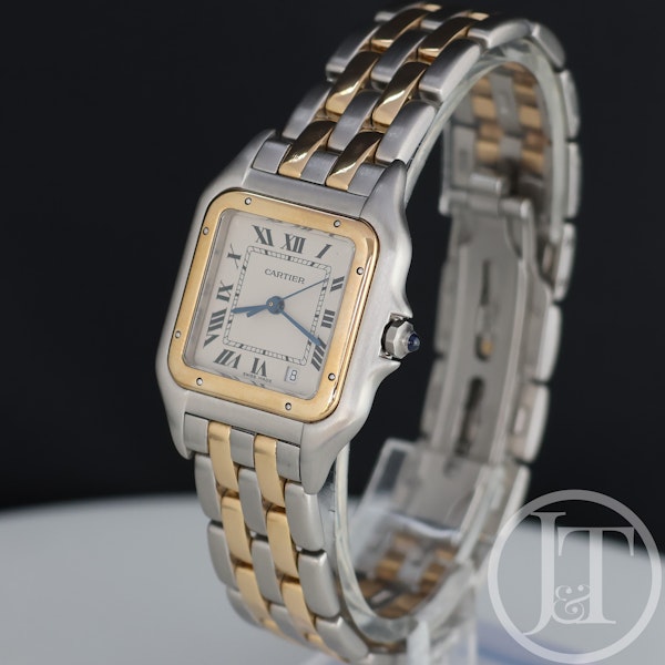 Cartier Panthere 83949 Mid Size Steel and 2-Row Gold 27mm - image 2