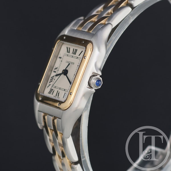 Cartier Panthere 83949 Mid Size Steel and 2-Row Gold 27mm - image 4