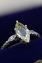 An excellent Platinum (tested) Marquise Shaped Natural and Untreated Fancy Yellow Diamond Solitaire Ring. Circa 1930. - image 1