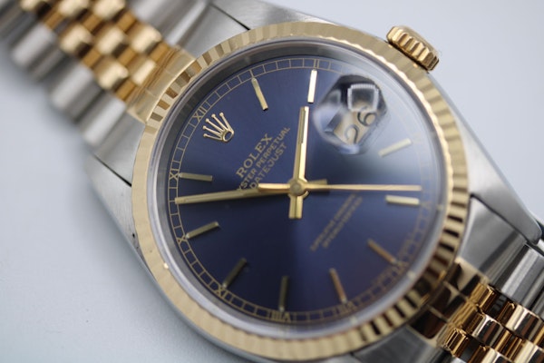 Rolex Datejust 16233 Blue Baton Dial 1998 Box and Papers - image 5