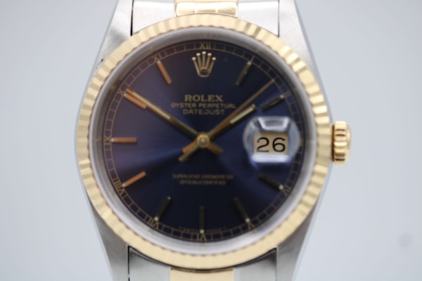 Rolex Datejust 16233 Blue Baton Dial 1998 Box and Papers - image 8