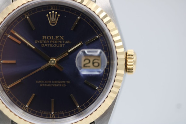 Rolex Datejust 16233 Blue Baton Dial 1998 Box and Papers - image 11