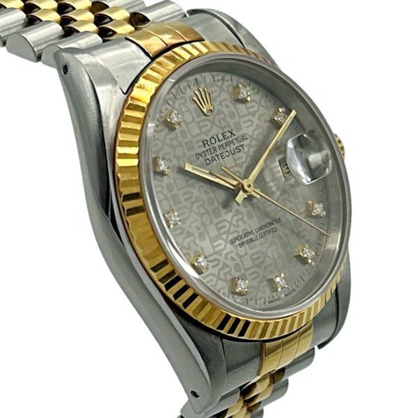 ROLEX DATEJUST 16233 FACTORY SILVER DIAMOND DIAL 16233 FULL SET 1993 - image 3