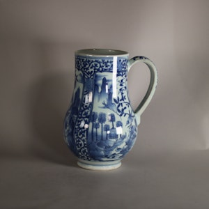 Japanese blue and white tankard, circa. 1680