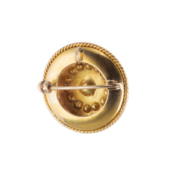 A Victorian Diamond Enamel Pendant / Brooch - image 2