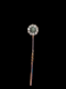 Antique cat's eye chrysoberyl and old cut diamond stick pin SKU: 7217 DBGEMS - image 1