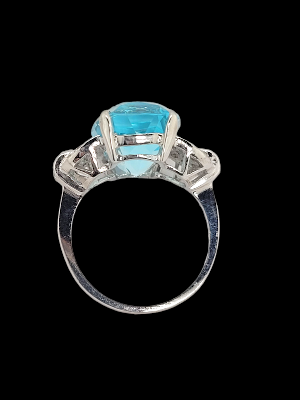 Aquamarine and diamond dress ring SKU: 7221 DBGEMS - image 4