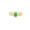 Cabochon Cut Emerald & Diamond Ring - image 1
