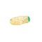 Cabochon Cut Emerald & Diamond Ring - image 4