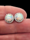 Art deco opal and diamond cluster earrings SKU: 7226 DBGEMS - image 2