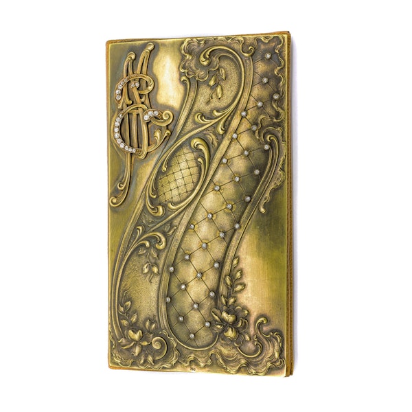 Art Nouveau Diamond Gold and Leather Card Wallet, Circa 1900 - image 3