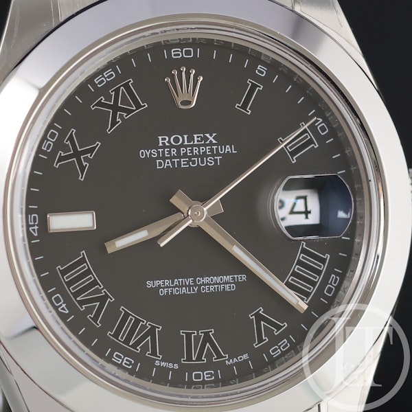Rolex Datejust II 116300 Oyster Steel Grey Roman Dial Unworn - image 2