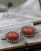 A very fine pair of Coral and Diamond Earrings in 18 Carat Yellow Gold (tested.) - image 1