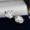 A fine pair of 18 Carat White Gold (Stamped) Diamond Earrings, two Round Brilliant Cut Diamonds of 3.03 Carats, G Colour & SI2 Clarity Pre-owned - image 3