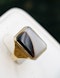 A very fine 14 carat Yelow Gold (tested) Hardstone Ring. Circa 1950. - image 1