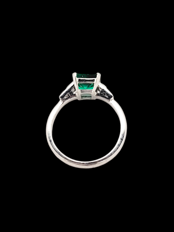 Columbian emerald and diamond engagement ring SKU: 7249 DBGEMS - image 3
