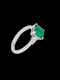 Columbian emerald and diamond engagement ring SKU: 7249 DBGEMS - image 4