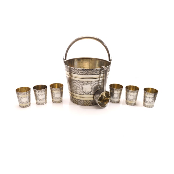 Antique Russian silver push set, Moscow, circa 1900 - image 2