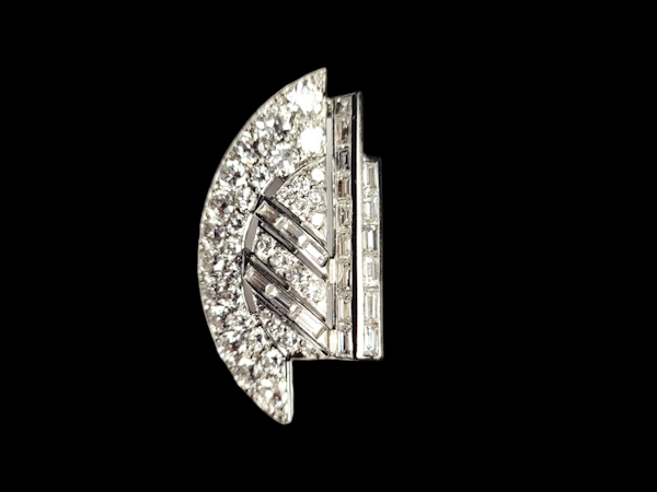 3D artdeco diamond brooch SKU: 7265 DBGEMS - image 2