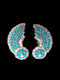 Vintage turquoise and diamond earrings SKU: 7263 DBGEMS - image 1