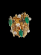 1960's organic 18ct gold with emeralds and diamonds SKU: 7260 DBGEMS - image 1