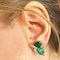 Vintage French Emerald Diamond and Gold Clip-on Earrings by André Vassort, Circa 1960 - image 2