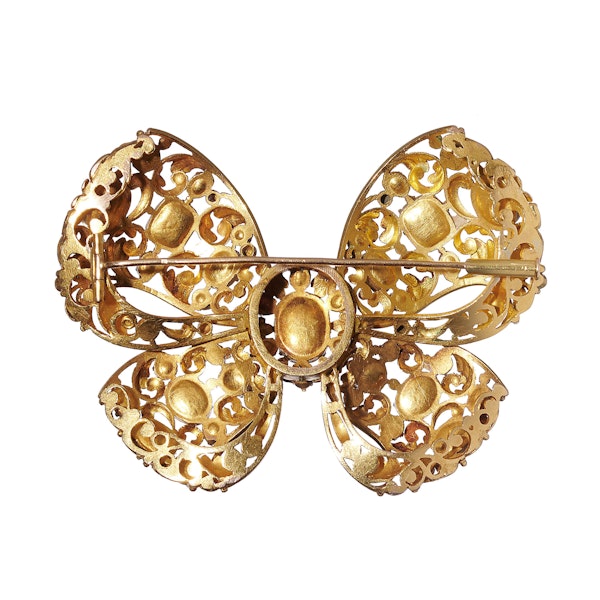 Antique Multi Gem and Gold Bow Brooch, Circa 1860 - image 6