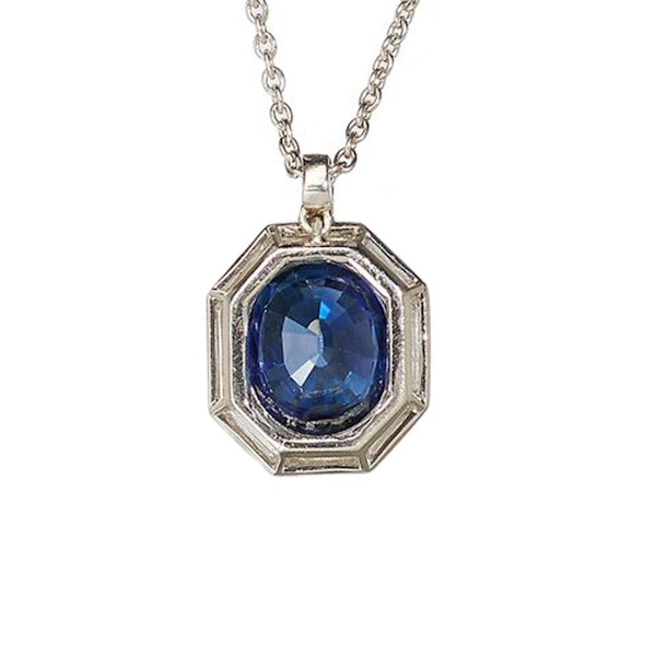 Modern Sapphire Diamond and Platinum Pendant, 4.50 Carats - image 3