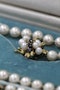 A fine Yellow Gold & Strung Cultured Pearl Necklace, set with four Round Cut Natural Sapphires (0.40 carats) and eighty three Oval and Near Shaped Cultured Pearls. Circa 1960 - image 3