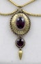 A very fine 15 carat (tested) Almandine Garnet Triple Pendant Necklace. Circa 25 February 1860 - image 4