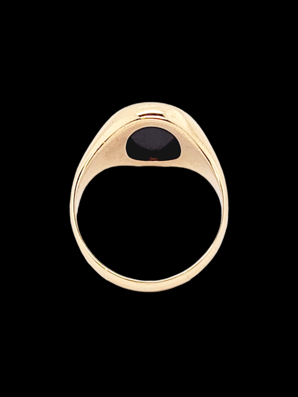 Small seal engraved bloodstone gold signet ring SKU: 7272 DBGEMS - image 3