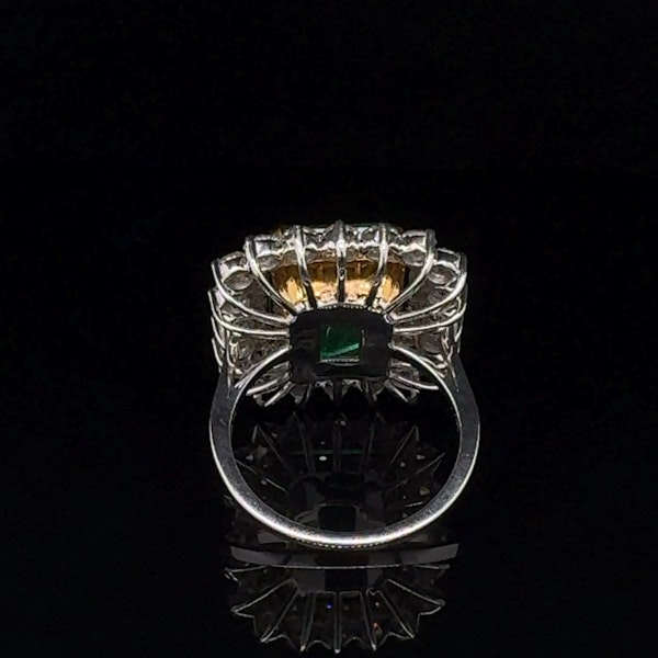 7.98 carat Colombian emerald cluster ring - image 3
