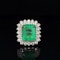 7.98 carat Colombian emerald cluster ring - image 5