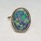 Vintage Black Large Opal Ring  CHIQUE TO ANTIQUE Stand 375 - image 1