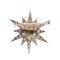 Antique Diamond and Silver Upon Gold Star Brooch, Circa 1890 - image 3
