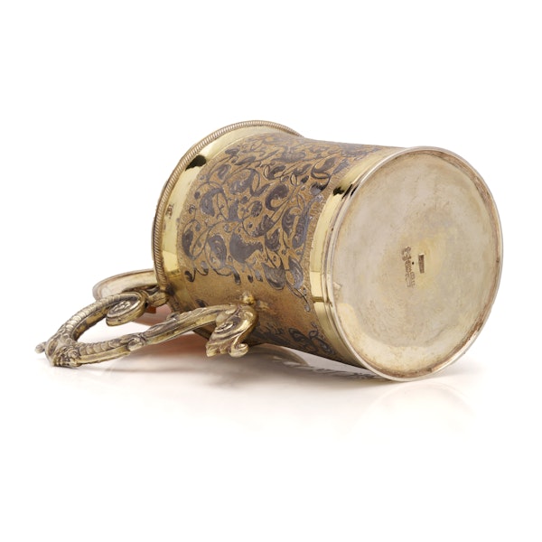 Antique Russian silver gilt and niello cup and cover, Moscow, 1838 - image 4