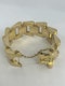 Super chic and heavy French 18ct gold Tank bracelet at Deco&Vintage Ltd - image 4