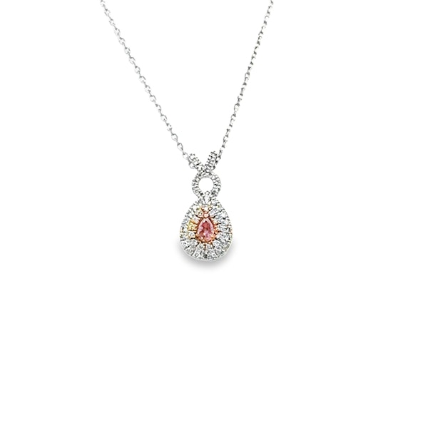 Pink diamond teardrop pendant - image 1