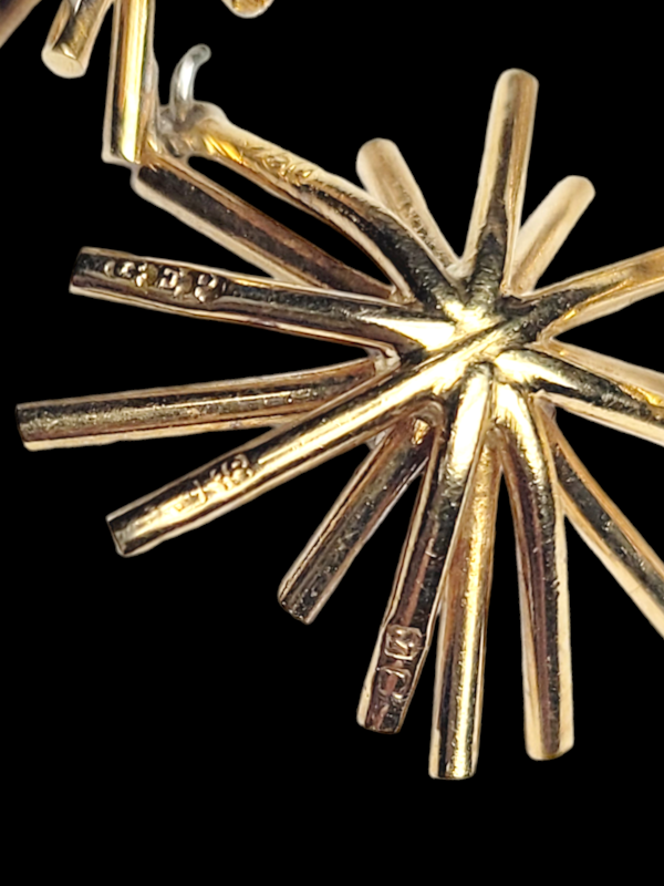 Vintage sputnik gold and diamond earrings by Gillian Packard SKU: 7305 DBGEMS - image 3