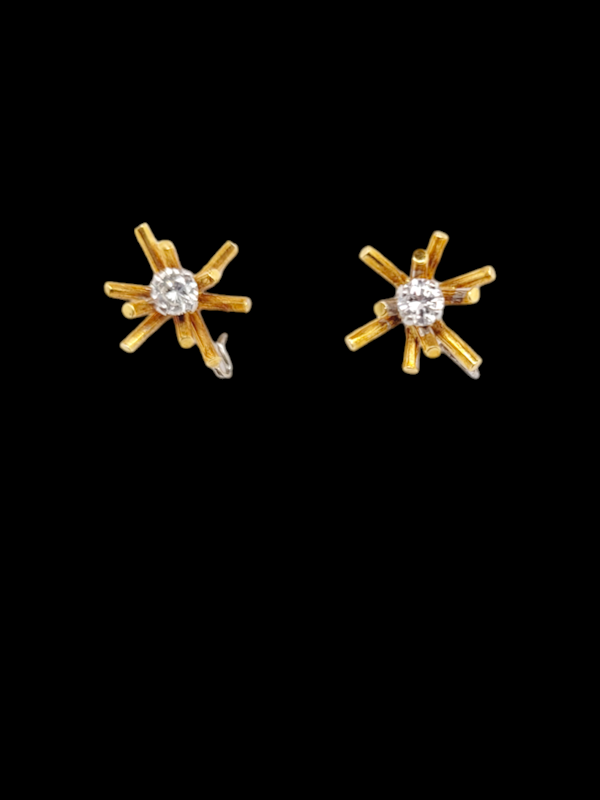 Vintage sputnik gold and diamond earrings by Gillian Packard SKU: 7305 DBGEMS - image 6