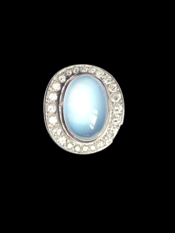 Moonstone and diamond dress ring SKU: 7303 DBGEMS - image 1