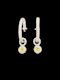Pair of modern diamond hoop earrings with yellow diamond pendants SKU: 7294 DBGEMS - image 2