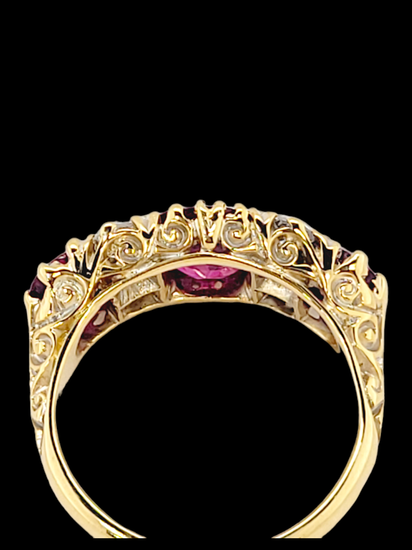 Impressive natural ruby and diamond antique ring SKU: 7291 DBGEMS - image 4