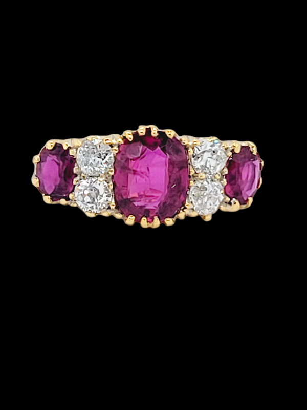 Impressive natural ruby and diamond antique ring SKU: 7291 DBGEMS - image 1