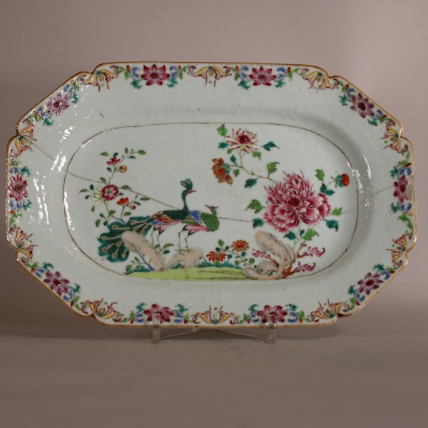 Chinese double peacock platter, Qianlong (1736-95) - image 1